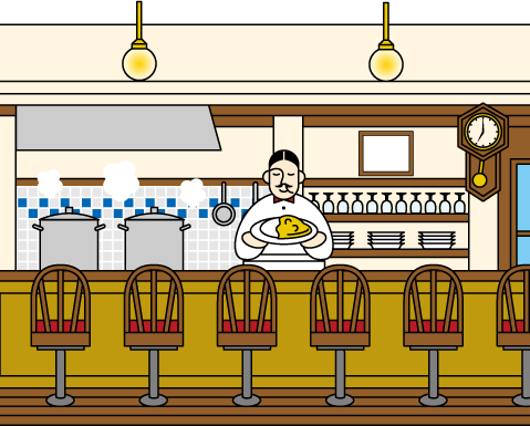 ダルニー店内イラスト